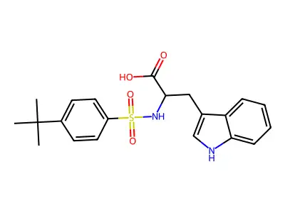 ((4-(tert-Butyl)phenyl)sulfonyl)-L-tryptophan structure