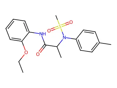 N-(2-ethoxyphenyl)-2-(4-methyl-N-methylsulfonylanilino)propanamide structure