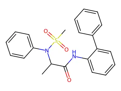 2-(N-methylsulfonylanilino)-N-(2-phenylphenyl)propanamide structure