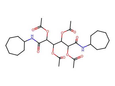 [2,4,5-Triacetyloxy-1,6-bis(cycloheptylamino)-1,6-dioxohexan-3-yl] acetate structure