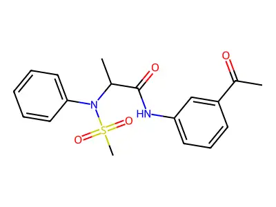 N-(3-acetylphenyl)-2-(N-methylsulfonylanilino)propanamide structure