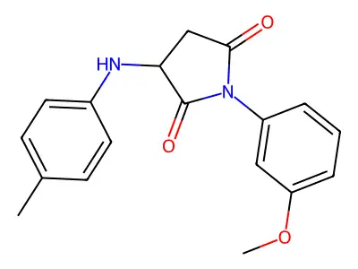 1-(3-Methoxyphenyl)-3-[(4-methylphenyl)amino]azolidine-2,5-dione structure