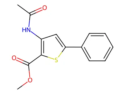 Methyl 3-acetamido-5-phenylthiophene-2-carboxylate structure