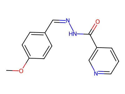 p-Methoxybenzaldehyde nicotinoylhydrazone structure