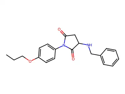 3-(Benzylamino)-1-(4-propoxyphenyl)pyrrolidine-2,5-dione structure