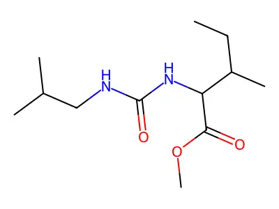Methyl 3-methyl-2-(2-methylpropylcarbamoylamino)pentanoate structure