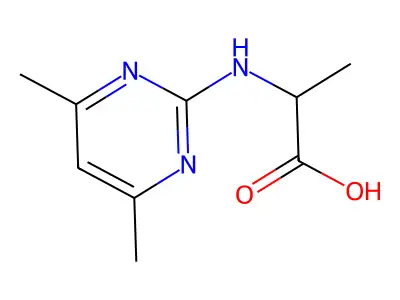 2-[(4,6-dimethylpyrimidin-2-yl)amino]propanoic Acid structure