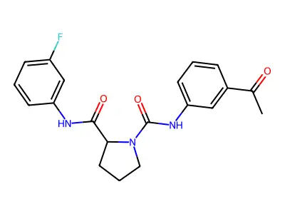 N1-(3-Acetylphenyl)-N2-(3-fluorophenyl)-1,2-pyrrolidinedicarboxamide structure