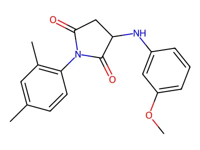 1-(2,4-Dimethylphenyl)-3-[(3-methoxyphenyl)amino]azolidine-2,5-dione structure