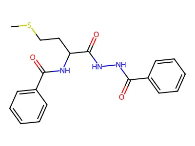 N-[1-(2-benzoylhydrazinyl)-4-methylsulfanyl-1-oxobutan-2-yl]benzamide structure