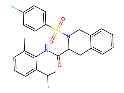 2-(4-fluorobenzenesulfonyl)-N-[2-methyl-6-(propan-2-yl)phenyl]-1,2,3,4-tetrahydroisoquinoline-3-carboxamide structure