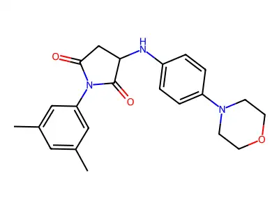 1-(3,5-Dimethylphenyl)-3-((4-morpholinophenyl)amino)pyrrolidine-2,5-dione structure