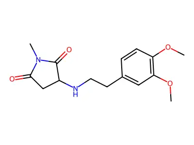 3-((3,4-Dimethoxyphenethyl)amino)-1-methylpyrrolidine-2,5-dione structure