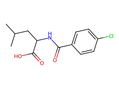 2-((4-Chlorophenyl)formamido)-4-methylpentanoic acid structure