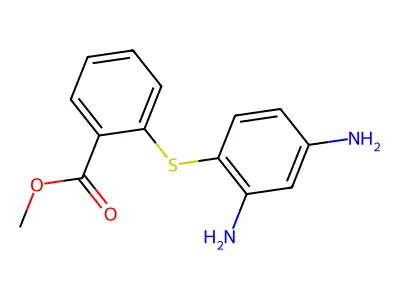 Methyl 2-(2,4-diaminophenyl)sulfanylbenzoate structure