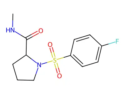 1-(4-fluorobenzenesulfonyl)-N-methylpyrrolidine-2-carboxamide structure