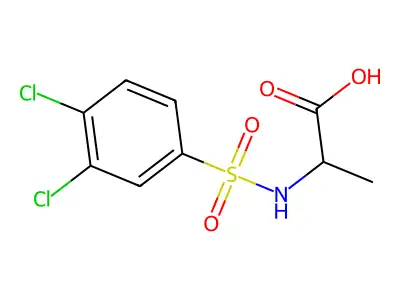 2-(3,4-Dichlorobenzenesulfonamido)propanoic acid structure