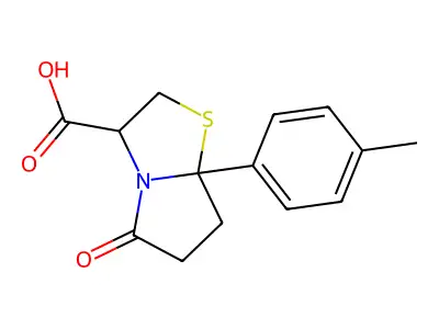 7a-(4-Methylphenyl)-5-oxohexahydropyrrolo[2,1-b][1,3]thiazole-3-carboxylic acid structure