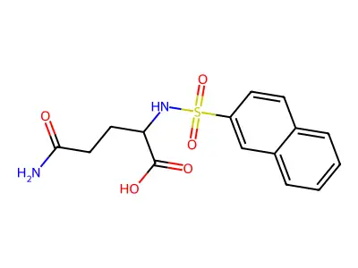 4-Carbamoyl-2-(naphthalene-2-sulfonamido)butanoic acid structure
