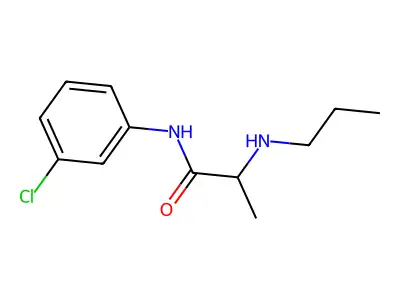 N-(3-chlorophenyl)-2-(propylamino)propanamide structure