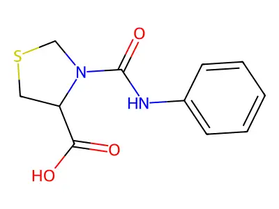 3-(phenylcarbamoyl)-1,3-thiazolidine-4-carboxylic Acid structure