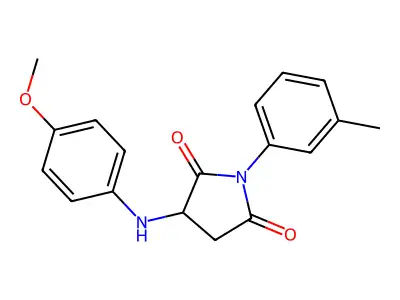 3-((4-Methoxyphenyl)amino)-1-(m-tolyl)pyrrolidine-2,5-dione structure