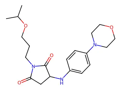 1-(3-Isopropoxypropyl)-3-((4-morpholinophenyl)amino)pyrrolidine-2,5-dione structure