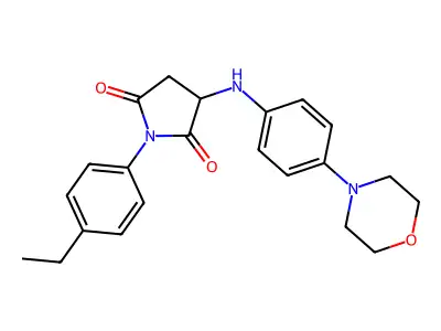 1-(4-Ethylphenyl)-3-((4-morpholinophenyl)amino)pyrrolidine-2,5-dione structure