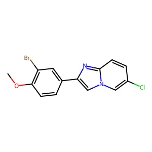 2-(3-Bromo-4-methoxyphenyl)-6-chloroimidazo[1,2-a]pyridine structure