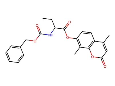 4,8-dimethyl-2-oxo-2H-chromen-7-yl 2-{[(benzyloxy)carbonyl]amino}butanoate structure