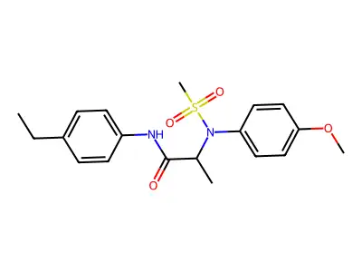N-(4-ethylphenyl)-2-(4-methoxy-N-methylsulfonylanilino)propanamide structure