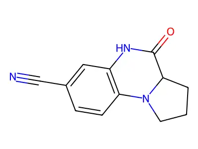 4-Oxo-1,2,3,3a,4,5-hexahydropyrrolo[1,2-a]quinoxaline-7-carbonitrile structure