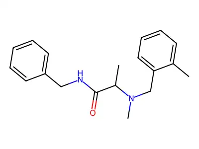N-benzyl-2-[methyl-[(2-methylphenyl)methyl]amino]propanamide structure