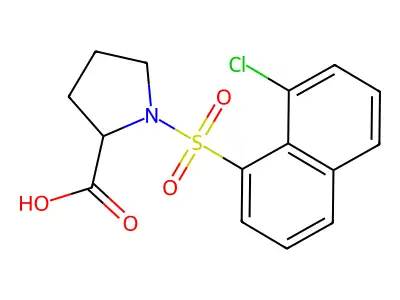 1-[(8-Chloro-1-naphthyl)sulfonyl]proline structure