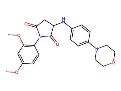 1-(2,4-Dimethoxyphenyl)-3-[4-(4-morpholinyl)anilino]pyrrolidine-2,5-dione structure