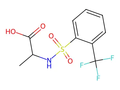 2-[2-(Trifluoromethyl)benzenesulfonamido]propanoic acid structure