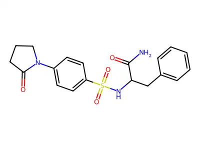 2-[[4-(2-Oxopyrrolidin-1-yl)phenyl]sulfonylamino]-3-phenylpropanamide structure