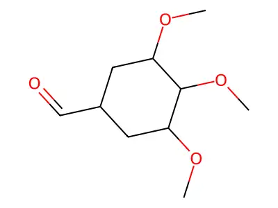 3,4,5-Trimethoxycyclohexanecarbaldehyde structure
