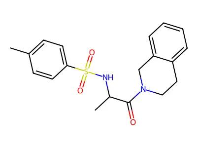 N-[1-(3,4-dihydro-1H-isoquinolin-2-yl)-1-oxopropan-2-yl]-4-methylbenzenesulfonamide structure
