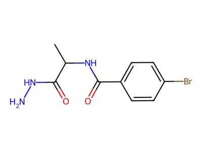 4-bromo-N-(1-hydrazinyl-1-oxopropan-2-yl)benzamide structure