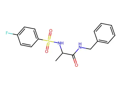 N-benzyl-2-[(4-fluorophenyl)sulfonylamino]propanamide structure