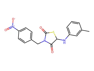 5-(3-Methylanilino)-3-[(4-nitrophenyl)methyl]-1,3-thiazolidine-2,4-dione structure
