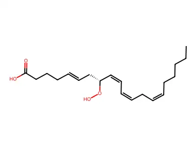 (8r)-8-Hydroperoxy-5,9,11,14-eicosatetraenoic acid structure