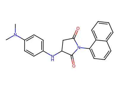 3-((4-(Dimethylamino)phenyl)amino)-1-(naphthalen-1-yl)pyrrolidine-2,5-dione structure