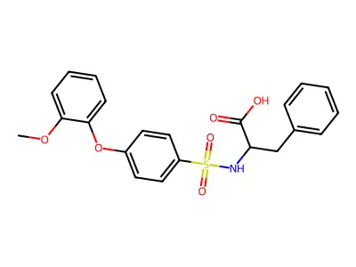 ((4-(2-Methoxyphenoxy)phenyl)sulfonyl)-L-phenylalanine structure