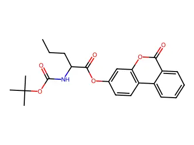 6-oxo-6H-benzo[c]chromen-3-yl N-(tert-butoxycarbonyl)norvalinate structure
