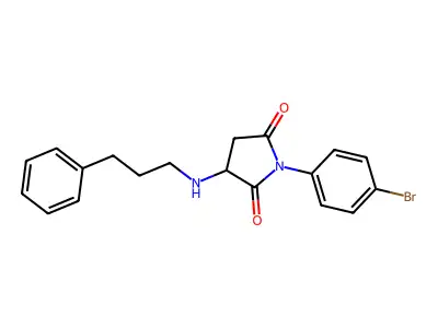 1-(4-Bromophenyl)-3-(3-phenylpropylamino)pyrrolidine-2,5-dione structure