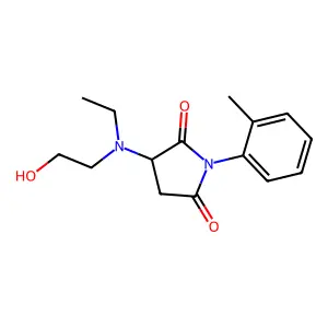 3-[Ethyl(2-hydroxyethyl)amino]-1-(2-methylphenyl)pyrrolidine-2,5-dione structure