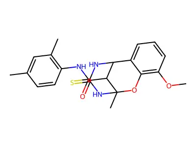 N-(2,4-dimethylphenyl)-10-methoxy-2-methyl-4-thioxo-3,4,5,6-tetrahydro-2H-2,6-methano-1,3,5-benzoxadiazocine-11-carboxamide structure