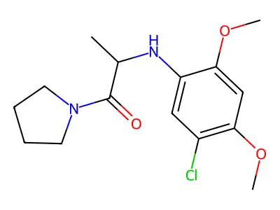 2-(5-Chloro-2,4-dimethoxyanilino)-1-pyrrolidin-1-ylpropan-1-one structure